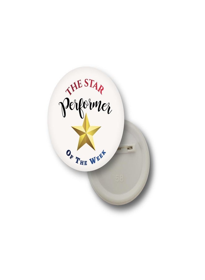 دي2سي شارات تقدير الأداء المتميز في مجال البيع المباشر للمستهلك - دبوس جائزة 58 مم (شهر/سنة/أسبوع) | موظف، طالب، فريق، رياضة | مجموعة زينة بالجملة (5/10/25 قطعة) (نجم الأسبوع، 5) - Image 1